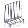 Heavy Duty Steel a-Frame Glass Transport Rack